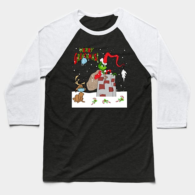 Funny Ugly Grinches Merry Christmas Gift Baseball T-Shirt by albertperino9943